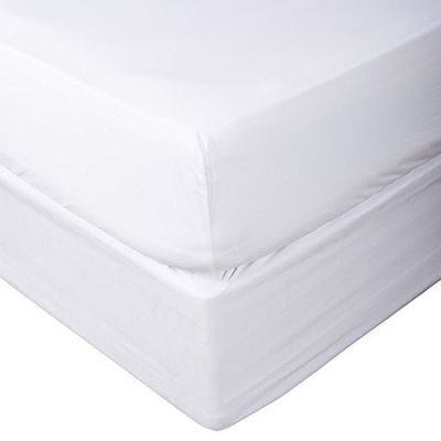 1 PC Fitted Sheet (Bottom Sheet Only) Fit Upto 20" inches Deep Pocket 800 Thread Count Egyptian Quality Cotton Solid (Twin, White).