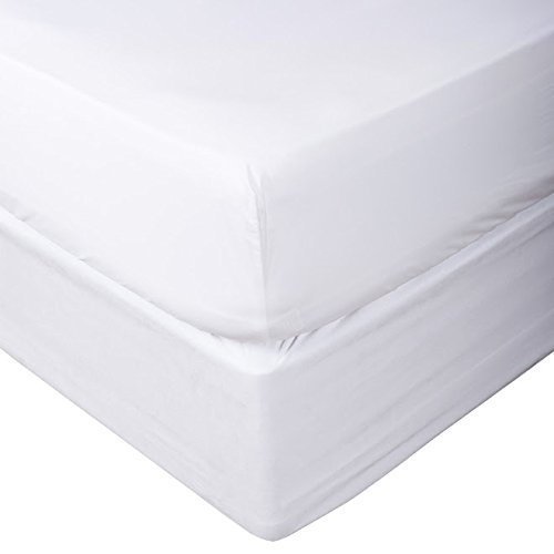 1 PC Fitted Sheet (Bottom Sheet Only) Fit Upto 20" inches Deep Pocket 800 Thread Count Egyptian Quality Cotton Solid (Twin, White).