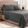 Empyrean Twin Sheets Set - 3 PC Super Soft Twin Bed Sheets - Double Brushed Microfiber Twin Sheet Set - Hotel Luxury Charcoal Gray Bed Sheets Twin Size, with 4 Corner Elastic Straps view 1