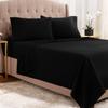 Empyrean Twin Sheets Set - 3 PC Super Soft Twin Bed Sheets - Double Brushed Microfiber Twin Sheet Set - Hotel Luxury Black Bed Sheets Twin Size, with 4 Corner Elastic Straps view 1