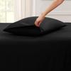 Empyrean Twin Sheets Set - 3 PC Super Soft Twin Bed Sheets - Double Brushed Microfiber Twin Sheet Set - Hotel Luxury Black Bed Sheets Twin Size, with 4 Corner Elastic Straps view 4