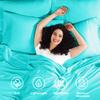 Empyrean Twin Sheets Set - 3 PC Super Soft Twin Bed Sheets - Double Brushed Microfiber Twin Sheet Set - Hotel Luxury Teal Blue Bed Sheets Twin Size, with 4 Corner Elastic Straps view 2