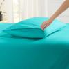 Empyrean Twin Sheets Set - 3 PC Super Soft Twin Bed Sheets - Double Brushed Microfiber Twin Sheet Set - Hotel Luxury Teal Blue Bed Sheets Twin Size, with 4 Corner Elastic Straps view 4
