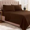 Empyrean Twin Sheets Set - 3 PC Super Soft Twin Bed Sheets - Double Brushed Microfiber Twin Sheet Set - Hotel Luxury Chocolate Brown Bed Sheets Twin Size, with 4 Corner Elastic Straps view 1