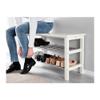 TJUSIG - Bench with shoe storage, white view 2