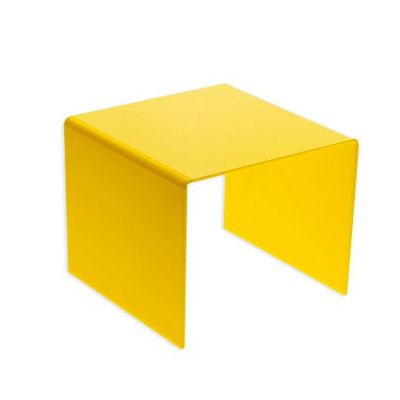 Source One Premium 6x6x6 Inch Square Acrylic Riser (Yellow)