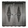 Ambesonne Antique Shower Curtain, Antique Door with Vertical Ornamental Floral Pattern Travel Treasure Monochromic, Cloth Fabric Bathroom Decor Set with Hooks, 69" W x 70" L, Grey Black view 2