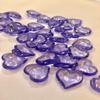 Easythru trading Purple Acrylic Hearts for Vase Filler, Table Scatter, or Decoration - 4 Pounds, (Approx. 900 Pcs.) (Purple) view 1