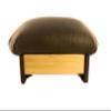 KR Ideas Padded Foot Stool: Dark Chocolate Truffle Leather (Made in The USA) (7" Tall - Chic Frame) view 4