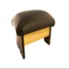 KR Ideas Padded Foot Stool: Dark Chocolate Truffle Leather (Made in The USA) (9" Tall - Chic Frame) view 2