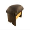 KR Ideas Padded Foot Stool: Dark Chocolate Truffle Leather (Made in The USA) (9" Tall - Chic Frame) view 3