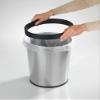 Wenko Universal Rubbish Bin 12 l Round, Stainless-Steel, Silver/Black, 26.5 x 26.5 x 33 cm view 3
