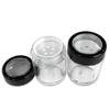(Quantity: 48 Pieces) Beauticom 10G/10ML Acrylic Transparent Cylinder Sifter Container Jar with Clear Lid Window view 2