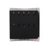 BURG-WCHTER 6204/10 Ni Skyline NY Key Box with Motif, 10 Hooks, Stainless Steel Door with 90 Opening Angle and Magnetic Closure, Black/Stainless Steel view 3