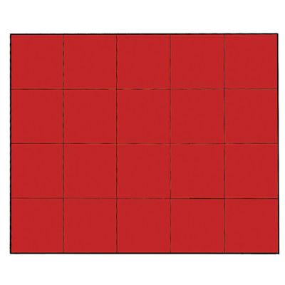 Magna Visual FI-223 0.75 in. Magnetic Square Indicators, Red - Pack of 20