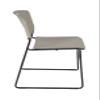 Kee 42" Square Breakroom Table- Grey/ Chrome & 4 Zeng Stack Chairs- Grey view 4