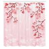 Ambesonne Asian Shower Curtain, Japanese Cherry Blossom Sakura Buds Springtime Travel Destinations Seasonal, Cloth Fabric Bathroom Decor Set with Hooks, 69" W x 70" L, Pink Coral view 2