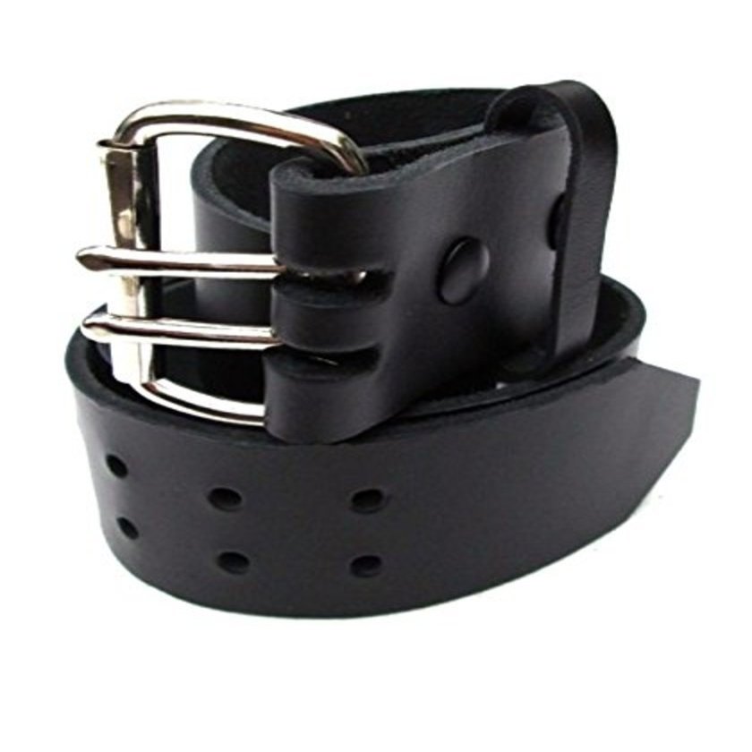 Dangerous Threads Heavy Duty 2" Wide Genuine Leather Work Belt/Tool Belt - Various Sizes and Colors (72, Black)