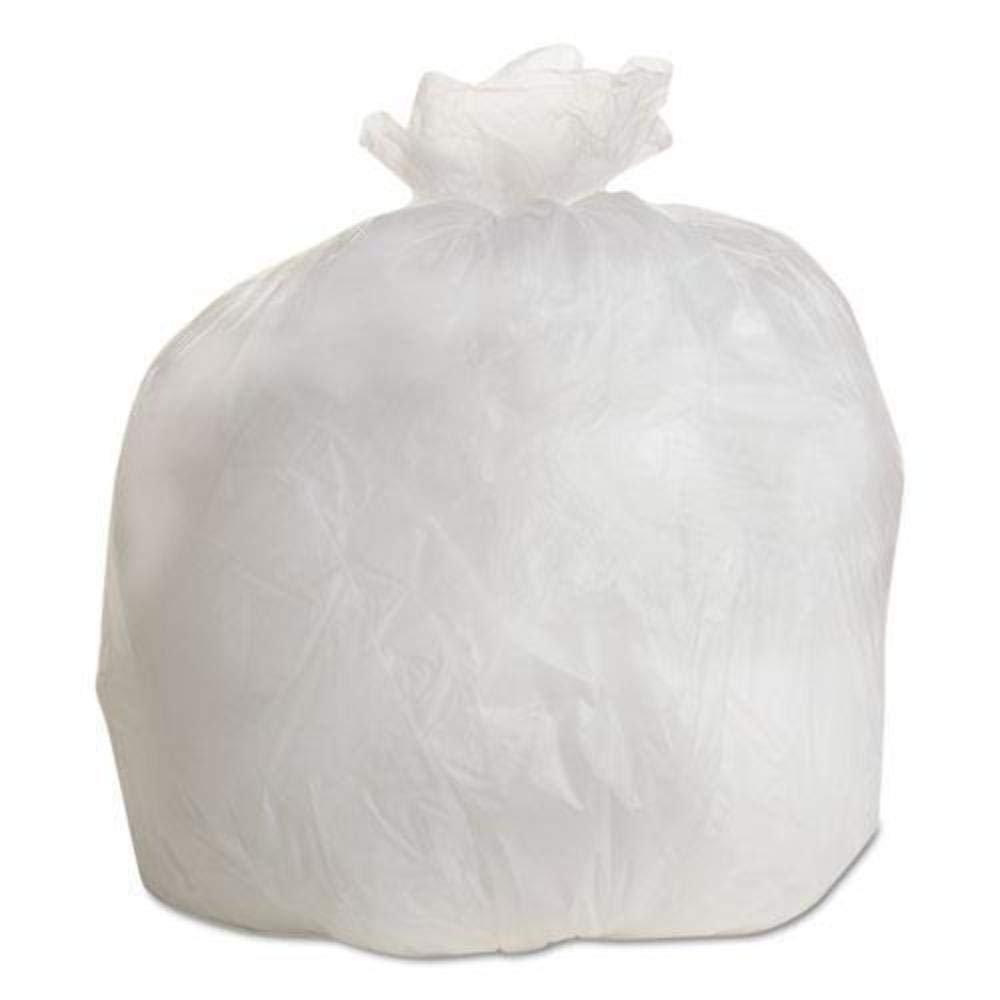 Boardwalk High-Density Can Liners, 45 gal, 19 microns, 40" x 46", Natural, 25 Bags/Roll, 6 Rolls/Carton