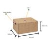 Arpan Natural Paper Rope Storage Basket Box With Lid (Large) view 4