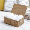 Arpan Natural Paper Rope Storage Basket Box With Lid (Medium) view 2