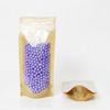 500 - Stand Up Pouch 3.75" X 8.0" X 2.25" CLEAR/KRAFT w/ zipper view 3