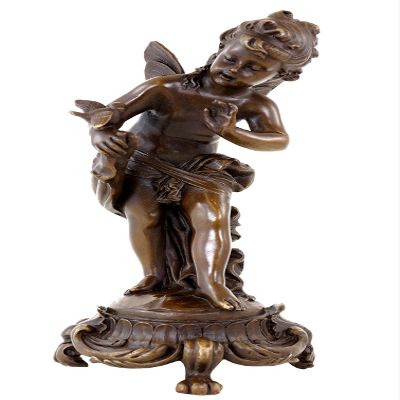 Kunst & Ambiente - Art Nouveau Figure - Fairy with Birds - Signed Auguste Moreau - Statues for Sale - Decorative Figurine - Bronze Sculpture