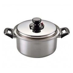 18-10 Extra Deep Two-Handled Pot, 8.7 inches (22 cm)