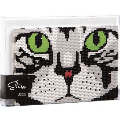 Creative Converting 8 Count Cat Lady Premium Boxed Note Cards, Multicolor