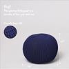 Urban Lifestyle Round Knit Pouf - Hand Woven Cotton, Navy view 3