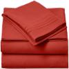 MattRest Luxury Silky-Soft 1800 Series Premium Collection - Wrinkle-Free 4-Piece Bed Sheet Set, Deep Pocket up to 16 inch, Queen Rust, Orange/Rust view 1