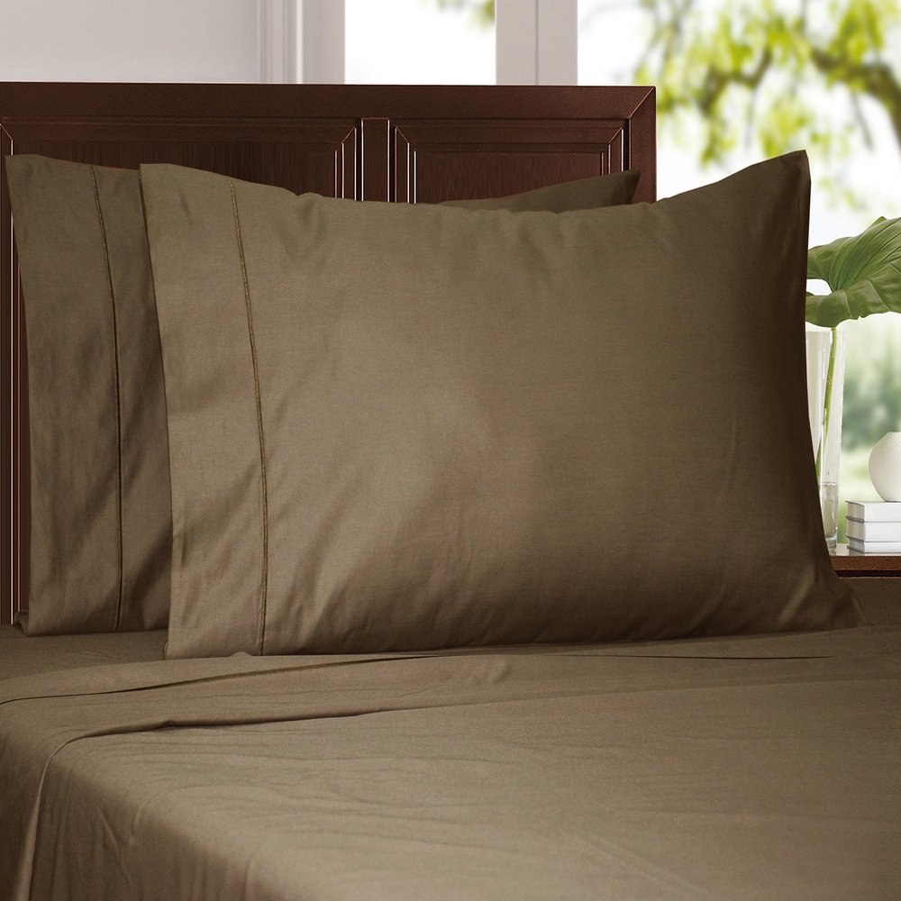 Addy Home Fashions MEGA Sale Today! Luxury Sheets On Amazon Luxury 800 Thread Count 100% Egyptian Cotton Ultra Soft Sheet Set, King - Dark Taupe
