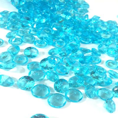 Easythru trading Crystal Acrylic Diamond Vase Gems or Table Scatters 4lbs. 4000pcs (1.2CM, Island Blue)