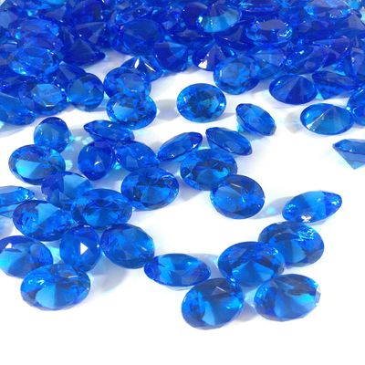 Easythru trading Crystal Acrylic Diamond Vase Gems or Table Scatters 4 lbs, 1000 PCs (2CM, Royal Blue)