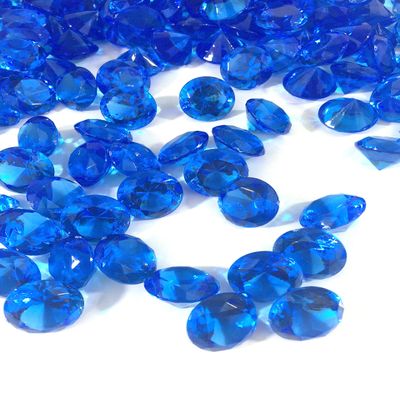 Easythru trading Crystal Acrylic Diamond Vase Gems Table Scatters 4 lbs, 4000 Pcs (1.2CM, Royal Blue)