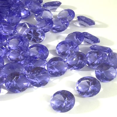 Easythru trading Purple Crystal Acrylic Diamond Vase Gems or Table Scatters 4lbs. 1000 PCs (2CM, Purple)