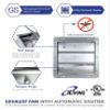 iLiving 12-Inch Wall Mounted Exhaust Fan with Variable Speed, 960 CFM, 1400 SQF Coverage Area, Silver view 4
