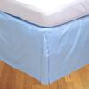 SRP Bedding Real 210 Thread Count Split Corner Bed Skirt/Dust Ruffle Twin/Single Size Solid Light Blue 17" inches Drop Egyptian Cotton Quality Wrinkle & Fade Resistant view 2