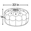 Mina Poufs Stuffed Arch Design Moroccan Leather Pouf Ottoman, Handmade, Pre-Filled, 100% Genuine Leather, 14 Height x 22 Diameter  Boho Chic Footstool & Living Room Dcor view 3