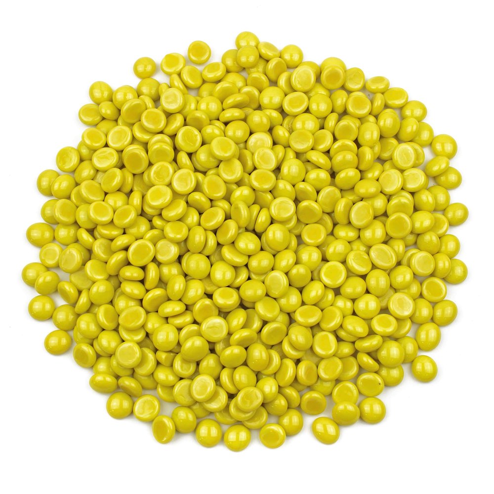 Gemnique Mini Glass Gems - Yellow Opaque (48 oz.)