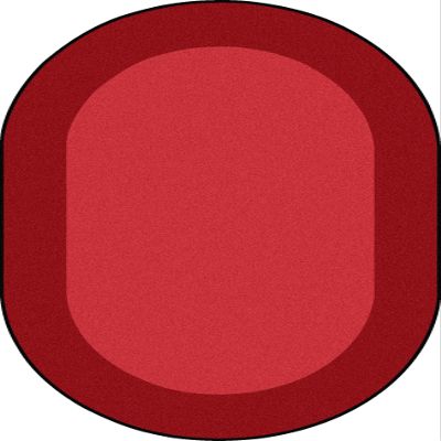 Joy Carpets Kid Essentials All Around 7'8" x 10'9" Oval in Color Red