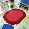 Joy Carpets Kid Essentials All Around 7'8" x 10'9" Oval in Color Red view 2