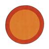 Joy Carpets Kid Essentials All Around Area Rug in Color Orange, 13'2" Round view 1