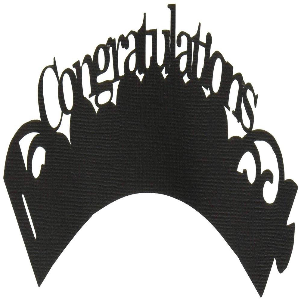 All About Details Congratulations Cupcake Wrappers, Set of 12 (Black)