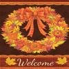 Briarwood Lane Fall Wreath Floral House Flag Welcome Autumn Leaves 28" x 40" view 2