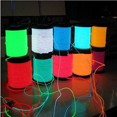GOWE Flexible Neon Light EL Wire Rope Tube 100M With 8 colors Option Blue,2.3mm