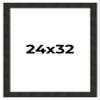 Poster Palooza 24x32 Distressed/Aged Black Wood Picture Frame - UV Acrylic, Foam Board Backing, & Hanging Hardware Included view 1