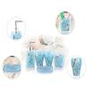 FangBoo Classy Resin Bathroom Accessories Set 5PCS Adorned with 3D Starfishes. view 4