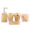 FangBoo Classy Resin Bathroom Accessories Set 5PCS Adorned with 3D Starfishes. view 1