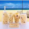 FangBoo Classy Resin Bathroom Accessories Set 5PCS Adorned with 3D Starfishes. view 3